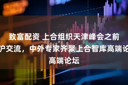 致富配资 上合组织天津峰会之前在沪交流，中外专家齐聚上合智库高端论坛